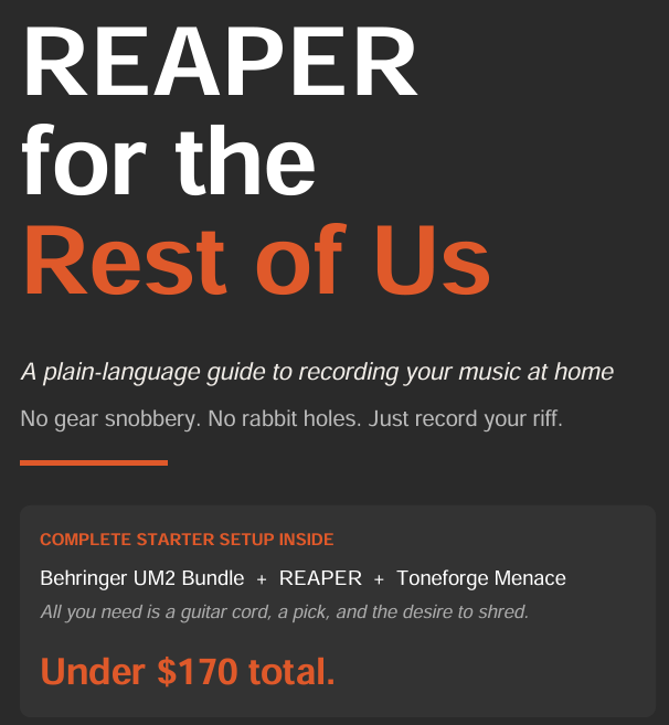 REAPER for the Rest of Us